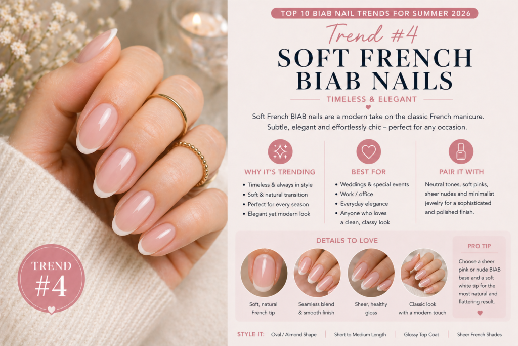 Soft French BIAB nails with a subtle blended tip gradient